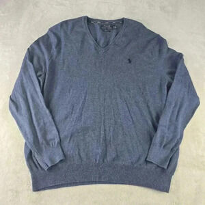 Polo ralph lauren pima cotton v neck Pullover Sweater sz XXL